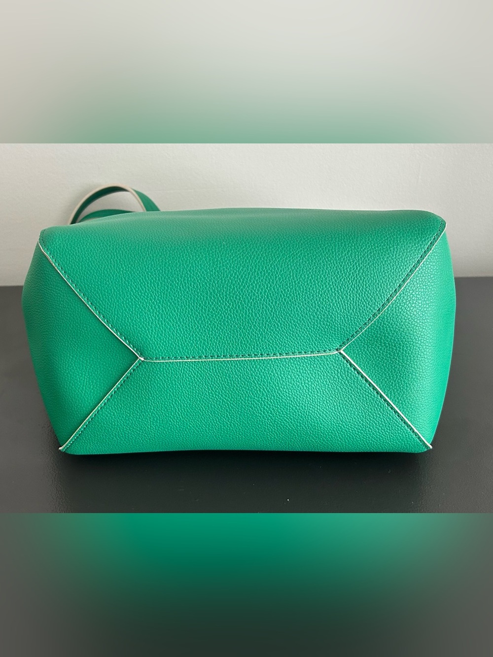 Tommy Bahama Green Reversible Tote Bag Carryall structured tote - Picture 6 of 11
